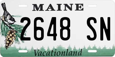 ME license plate 2648SN