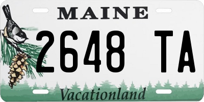 ME license plate 2648TA