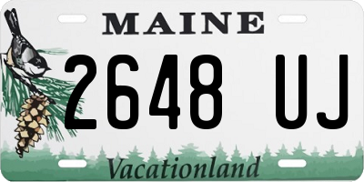 ME license plate 2648UJ