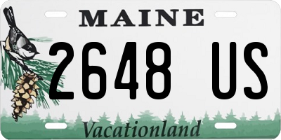 ME license plate 2648US