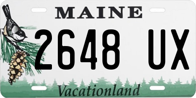 ME license plate 2648UX