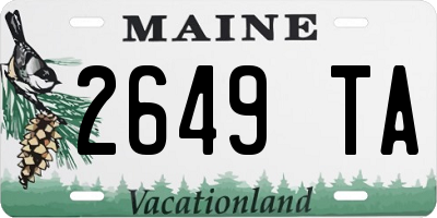 ME license plate 2649TA