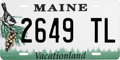 ME license plate 2649TL