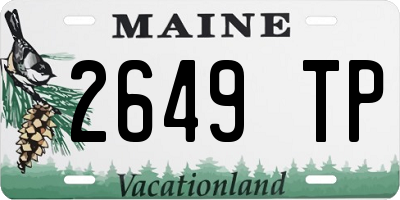 ME license plate 2649TP