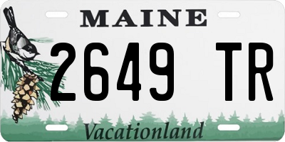 ME license plate 2649TR