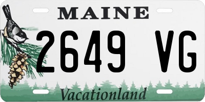 ME license plate 2649VG