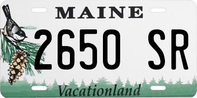 ME license plate 2650SR