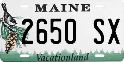 ME license plate 2650SX
