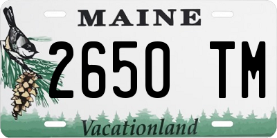 ME license plate 2650TM