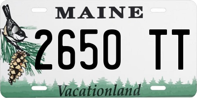 ME license plate 2650TT