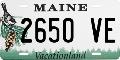 ME license plate 2650VE