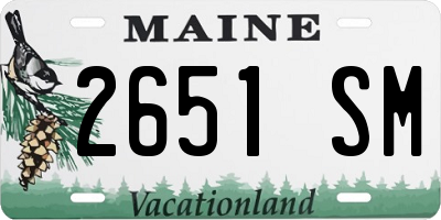 ME license plate 2651SM