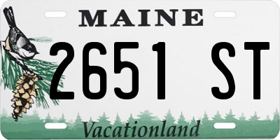 ME license plate 2651ST