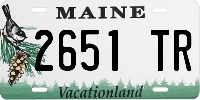 ME license plate 2651TR