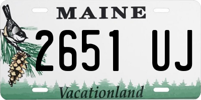 ME license plate 2651UJ