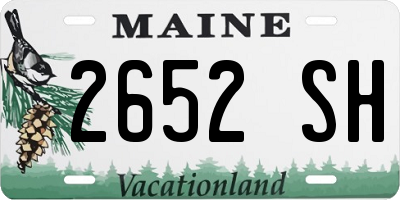 ME license plate 2652SH