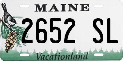 ME license plate 2652SL