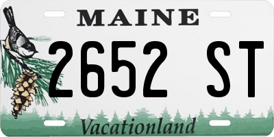 ME license plate 2652ST