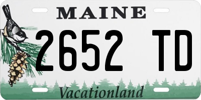 ME license plate 2652TD