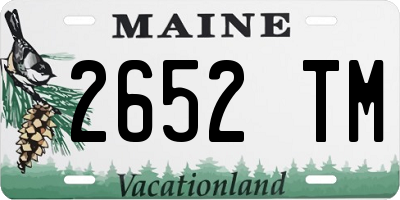 ME license plate 2652TM