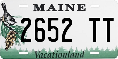 ME license plate 2652TT