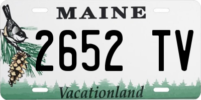 ME license plate 2652TV