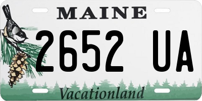 ME license plate 2652UA