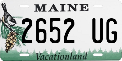 ME license plate 2652UG