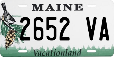 ME license plate 2652VA