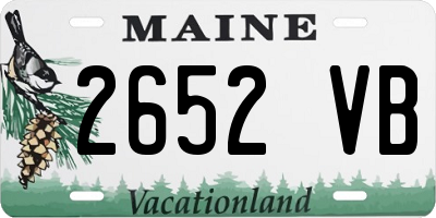 ME license plate 2652VB