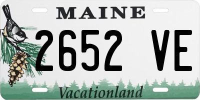 ME license plate 2652VE