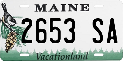 ME license plate 2653SA