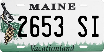 ME license plate 2653SI