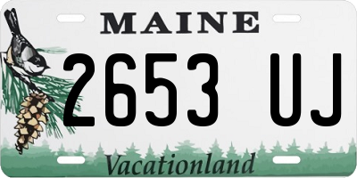 ME license plate 2653UJ