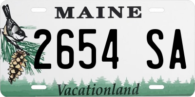 ME license plate 2654SA