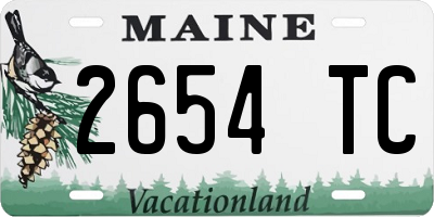 ME license plate 2654TC