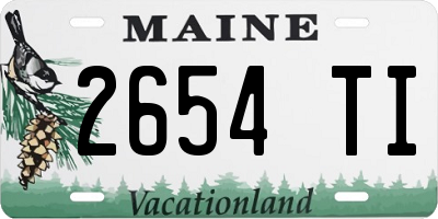 ME license plate 2654TI