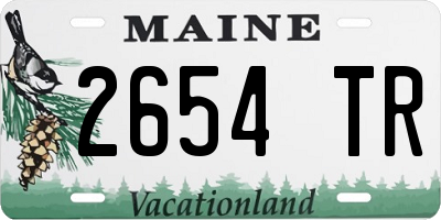 ME license plate 2654TR