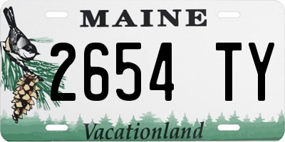 ME license plate 2654TY