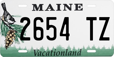 ME license plate 2654TZ