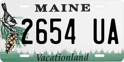 ME license plate 2654UA