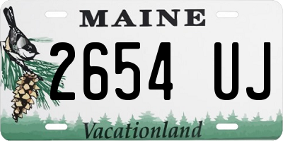 ME license plate 2654UJ