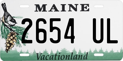 ME license plate 2654UL