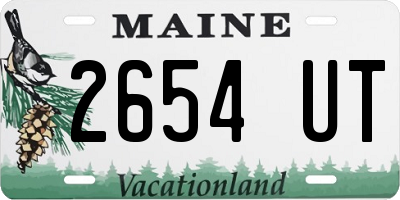 ME license plate 2654UT