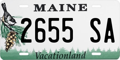 ME license plate 2655SA