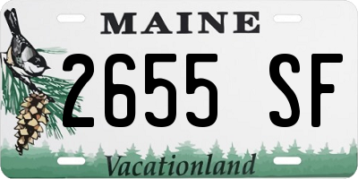 ME license plate 2655SF