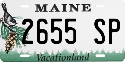 ME license plate 2655SP