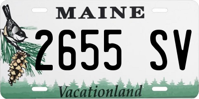 ME license plate 2655SV
