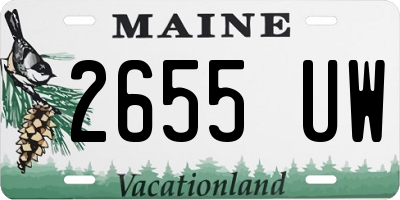 ME license plate 2655UW