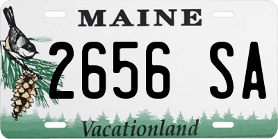 ME license plate 2656SA